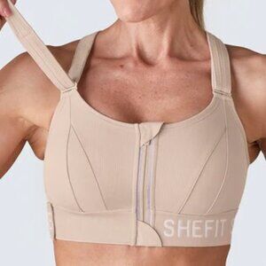 Beige Shefit Ultimate Sports Bra size Luxe (bust 38-40”, ribcage 29-36”)